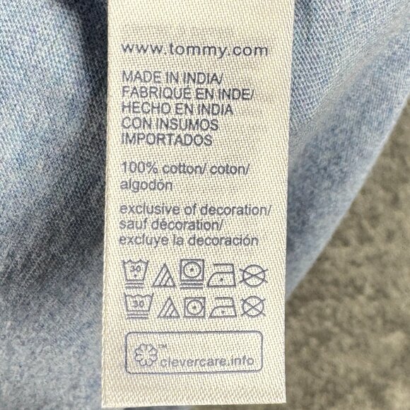 Tommy Hilfiger Light Blue T-Shirt Men’s 4XLT Jersey Knit Cotton Logo Tee - Picture 5 of 8